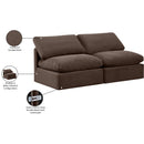 Meridian Indulge Brown Velvet Modular Sofa IMAGE 7