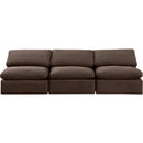 Meridian Indulge Brown Velvet Modular Sofa IMAGE 4