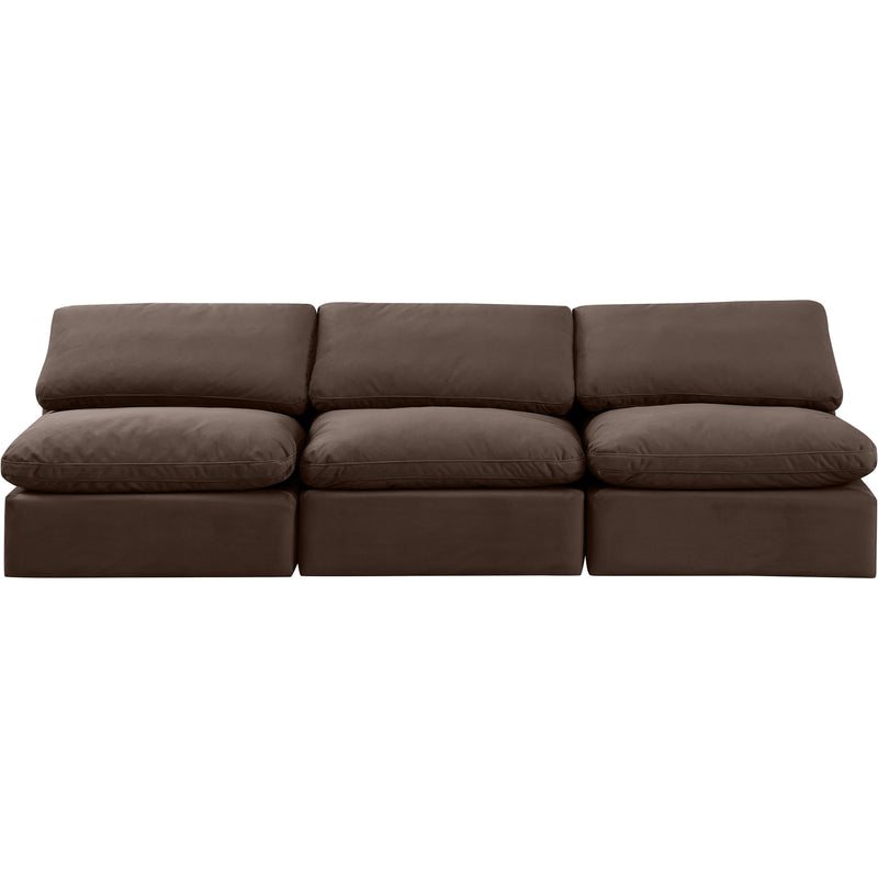 Meridian Indulge Brown Velvet Modular Sofa IMAGE 4