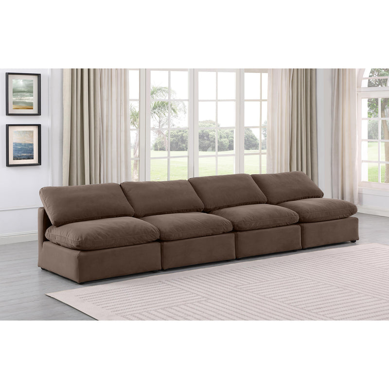 Meridian Indulge Brown Velvet Modular Sofa IMAGE 2