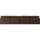 Meridian Indulge Brown Velvet Modular Sofa IMAGE 3