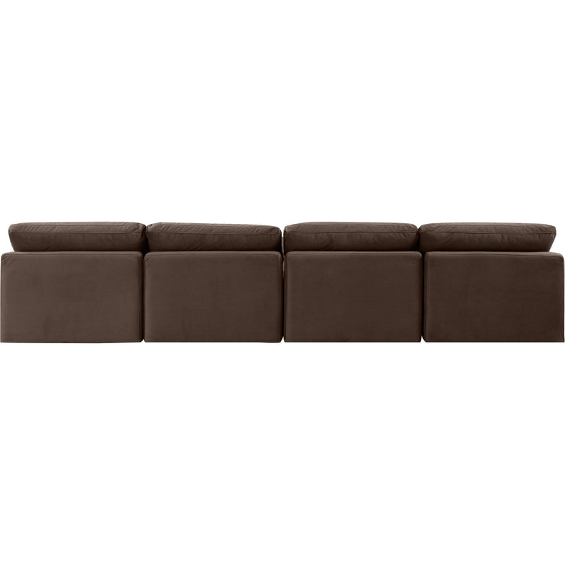 Meridian Indulge Brown Velvet Modular Sofa IMAGE 3