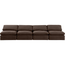 Meridian Indulge Brown Velvet Modular Sofa IMAGE 4