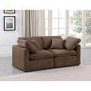 Meridian Indulge Brown Velvet Modular Sofa IMAGE 2