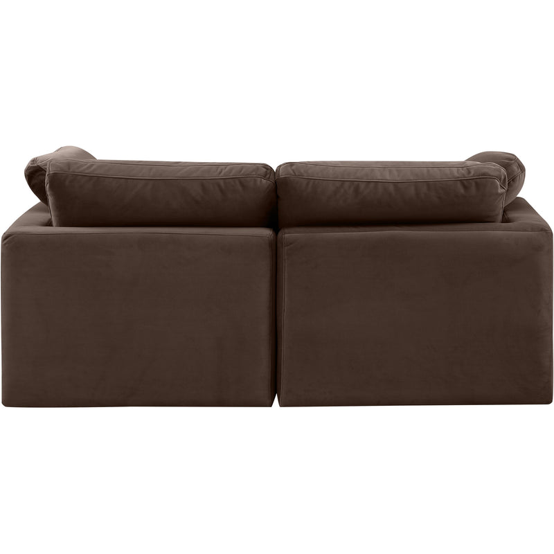 Meridian Indulge Brown Velvet Modular Sofa IMAGE 3