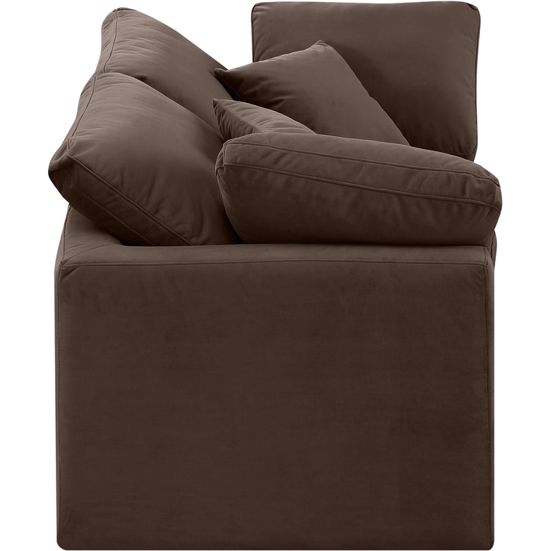 Meridian Indulge Brown Velvet Modular Sofa IMAGE 5