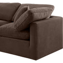 Meridian Indulge Brown Velvet Modular Sofa IMAGE 6