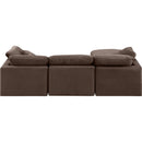 Meridian Indulge Brown Velvet Modular Sectional IMAGE 3