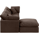 Meridian Indulge Brown Velvet Modular Sectional IMAGE 5