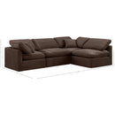Meridian Indulge Brown Velvet Modular Sectional IMAGE 10