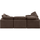 Meridian Indulge Brown Velvet Modular Sectional IMAGE 3