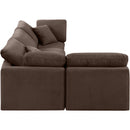 Meridian Indulge Brown Velvet Modular Sectional IMAGE 5