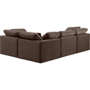 Meridian Indulge Brown Velvet Modular Sectional IMAGE 3