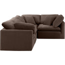 Meridian Indulge Brown Velvet Modular Sectional IMAGE 4