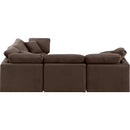 Meridian Indulge Brown Velvet Modular Sectional IMAGE 5
