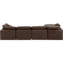 Meridian Indulge Brown Velvet Modular Sectional IMAGE 3