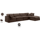 Meridian Indulge Brown Velvet Modular Sectional IMAGE 8