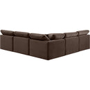Meridian Indulge Brown Velvet Modular Sectional IMAGE 3