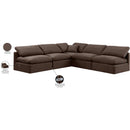 Meridian Indulge Brown Velvet Modular Sectional IMAGE 8