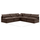 Meridian Indulge Brown Velvet Modular Sectional IMAGE 9