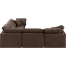 Meridian Indulge Brown Velvet Modular Sectional IMAGE 5