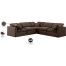 Meridian Indulge Brown Velvet Modular Sectional IMAGE 9