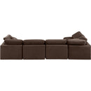 Meridian Indulge Brown Velvet Modular Sectional IMAGE 3