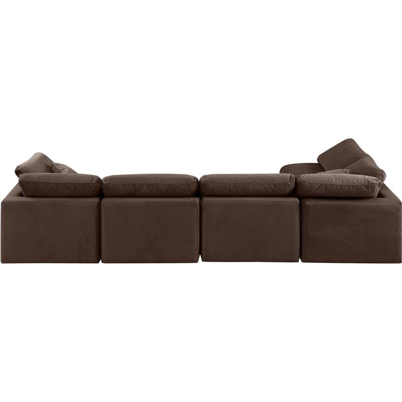 Meridian Indulge Brown Velvet Modular Sectional IMAGE 3
