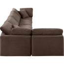 Meridian Indulge Brown Velvet Modular Sectional IMAGE 5