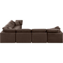 Meridian Indulge Brown Velvet Modular Sectional IMAGE 3