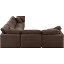 Meridian Indulge Brown Velvet Modular Sectional IMAGE 5
