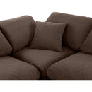 Meridian Indulge Brown Velvet Modular Sectional IMAGE 7