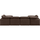 Meridian Indulge Brown Velvet Modular Sectional IMAGE 3