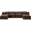Meridian Indulge Brown Velvet Modular Sectional IMAGE 4