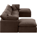 Meridian Indulge Brown Velvet Modular Sectional IMAGE 5