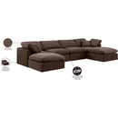 Meridian Indulge Brown Velvet Modular Sectional IMAGE 7