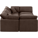 Meridian Indulge Brown Velvet Modular Sectional IMAGE 5