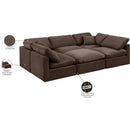 Meridian Indulge Brown Velvet Modular Sectional IMAGE 8