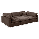 Meridian Indulge Brown Velvet Modular Sectional IMAGE 9