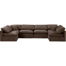 Meridian Indulge Brown Velvet Modular Sectional IMAGE 4