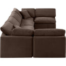 Meridian Indulge Brown Velvet Modular Sectional IMAGE 5