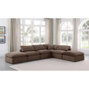 Meridian Indulge Brown Velvet Modular Sectional IMAGE 2