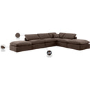 Meridian Indulge Brown Velvet Modular Sectional IMAGE 8