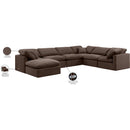 Meridian Indulge Brown Velvet Modular Sectional IMAGE 9