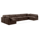 Meridian Indulge Brown Velvet Modular Sectional IMAGE 9