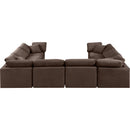 Meridian Indulge Brown Velvet Modular Sectional IMAGE 3