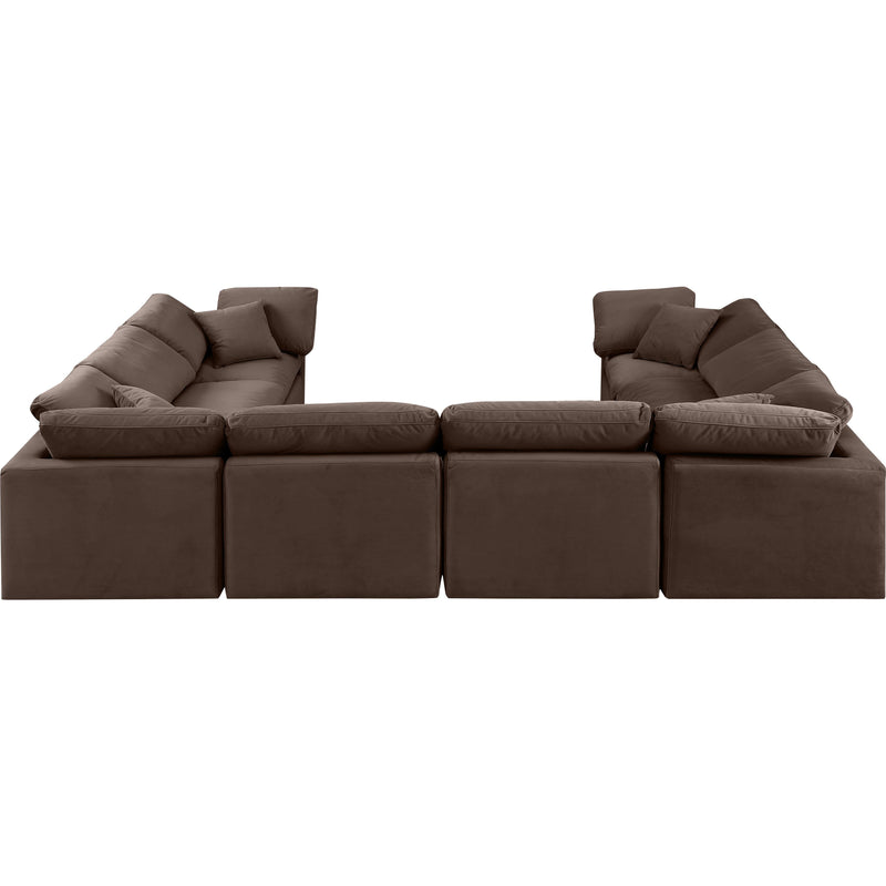 Meridian Indulge Brown Velvet Modular Sectional IMAGE 3