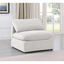 Meridian Indulge Cream Velvet Armless Chair IMAGE 2