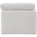 Meridian Indulge Cream Velvet Armless Chair IMAGE 3