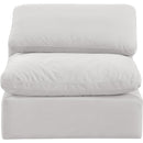 Meridian Indulge Cream Velvet Armless Chair IMAGE 4